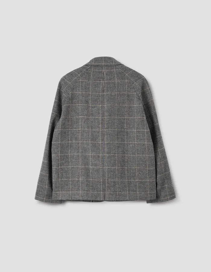 Men Raglan Blazer Black Light Grey Margaret Howell Jackets and Coats