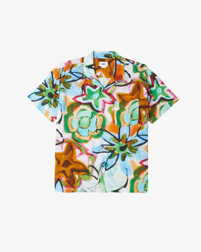Men REQUIEM SHIRT Golden Brown Multi OBEY Clothing TOPS