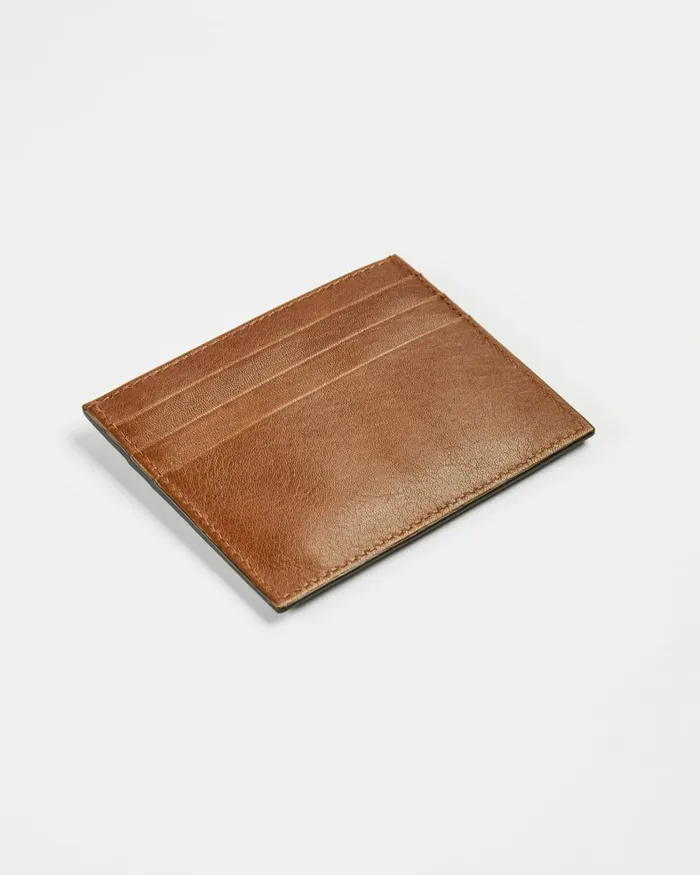 Men RIFLE 8211 Embossed Corner Leather Cardholder Tan Ted Baker Wallets and Cardholders