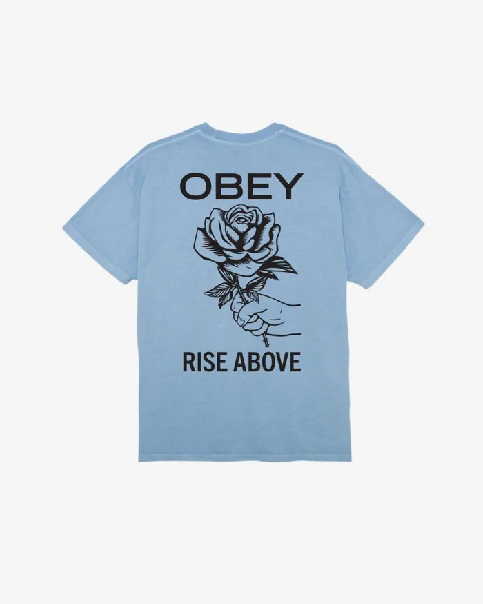 Men RISE ABOVE ROSE PIGMENT TSHIRT Pigment Hydrangea OBEY Clothing TSHIRTS