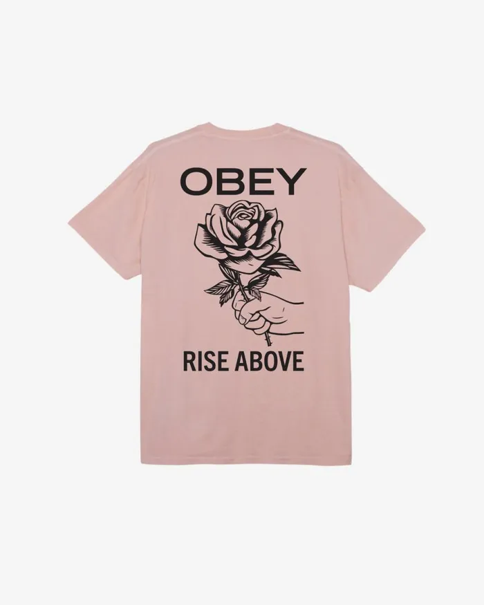 Men RISE ABOVE ROSE PIGMENT TSHIRT Pigment Hydrangea OBEY Clothing TSHIRTS