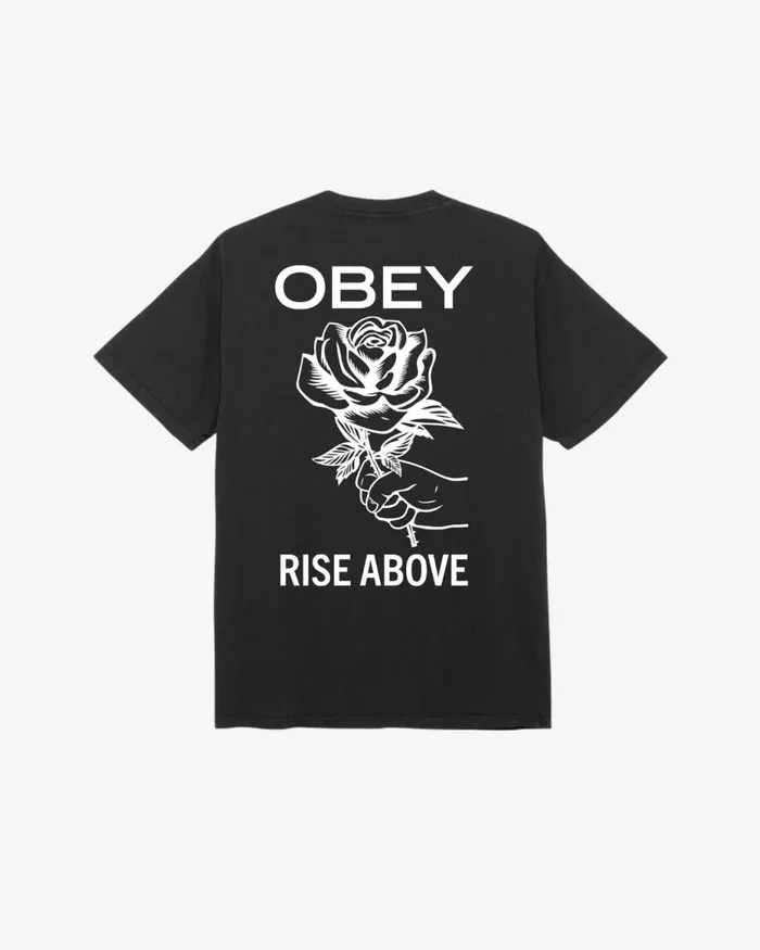 Men RISE ABOVE ROSE PIGMENT TSHIRT Pigment Hydrangea OBEY Clothing TSHIRTS