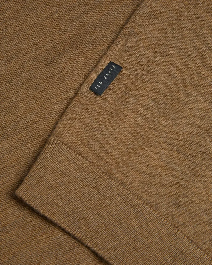 Men SENTI 8211 Short Sleeve Knitted TShirt Dark Tan Ted Baker Jumpers and Knitwear Men SENTI 8211 Short Sleeve Knitted TShirt Dark Tan Ted Baker Jumpers and Knitwear