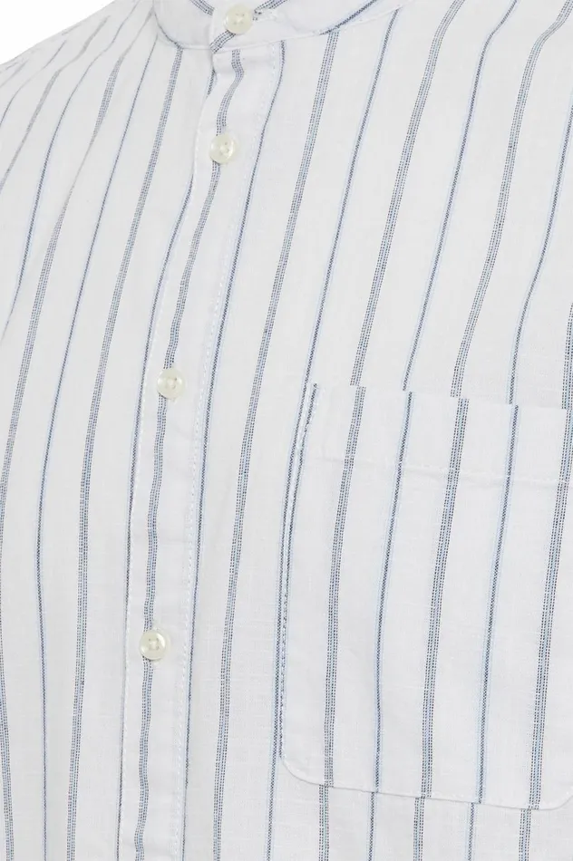 Men Shirts Blend Long Sleeved Shirt Bright White