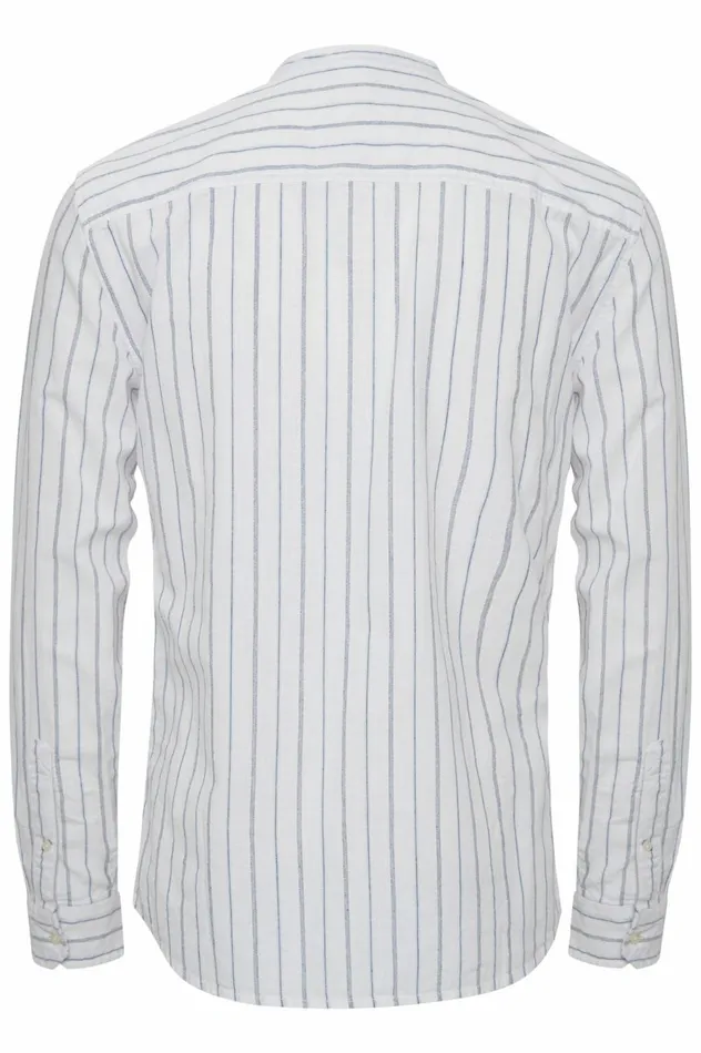 Men Shirts Blend Long Sleeved Shirt Bright White