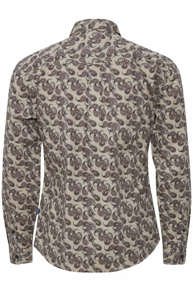Men Shirts Blend Long Sleeved Shirt Crockery