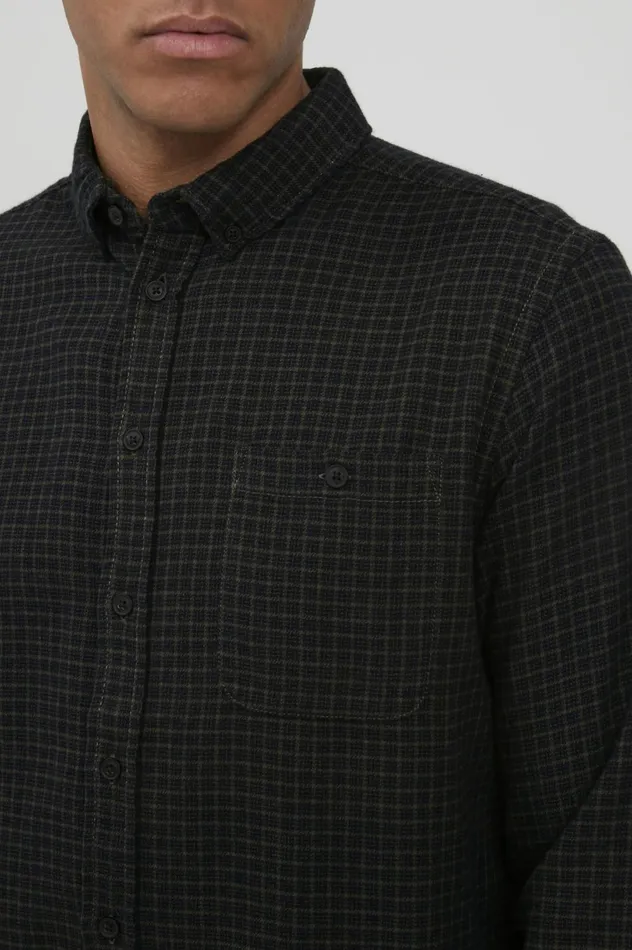Men Shirts Blend Long Sleeved Shirt Deep Depths