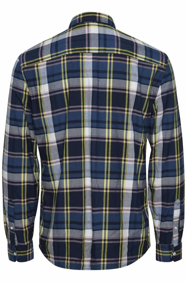 Men Shirts Blend Long Sleeved Shirt Dutch Blue