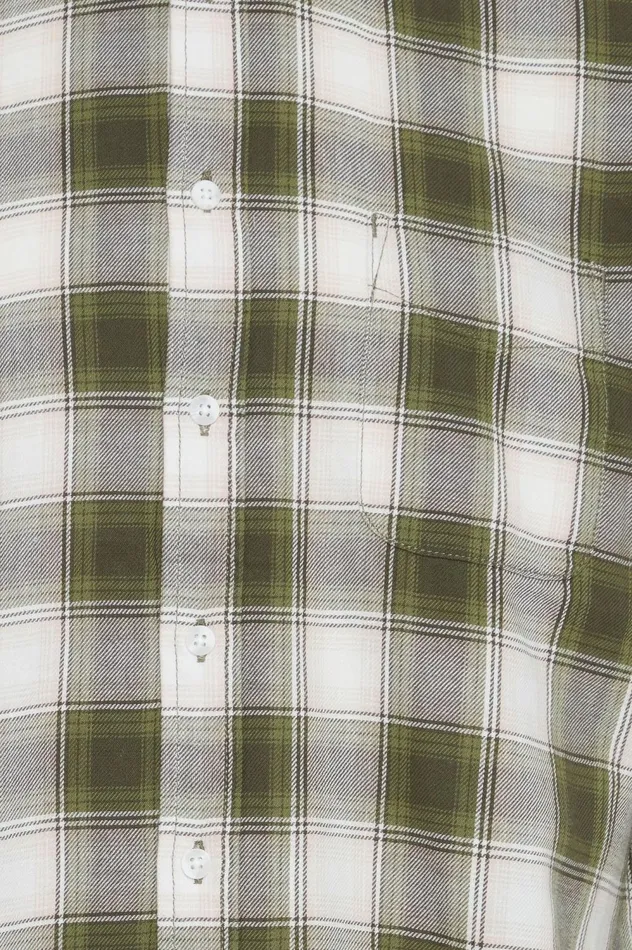 Men Shirts Blend Long Sleeved Shirt Olive Night