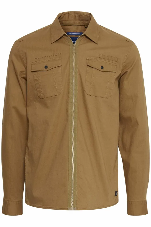 Men Shirts Blend Long Sleeved Shirt Toasted Coconut