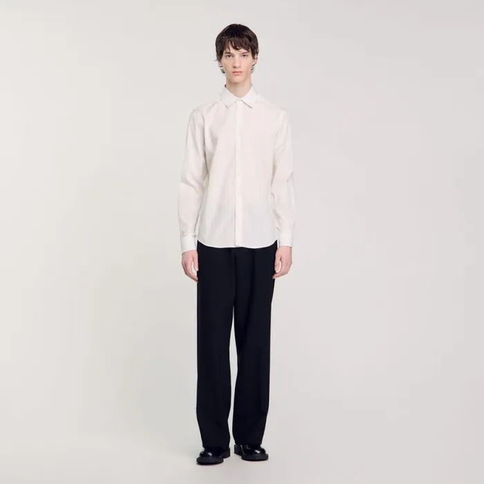 Men Shirts SANDRO Striped Shirt White