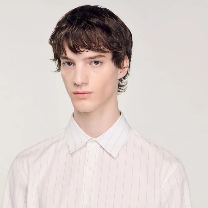 Men Shirts SANDRO Striped Shirt White