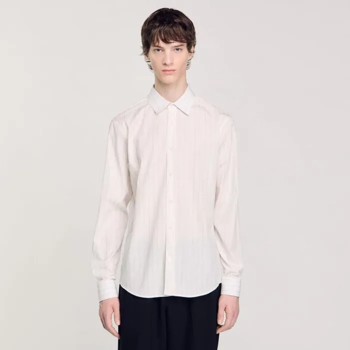 Men Shirts SANDRO Striped Shirt White