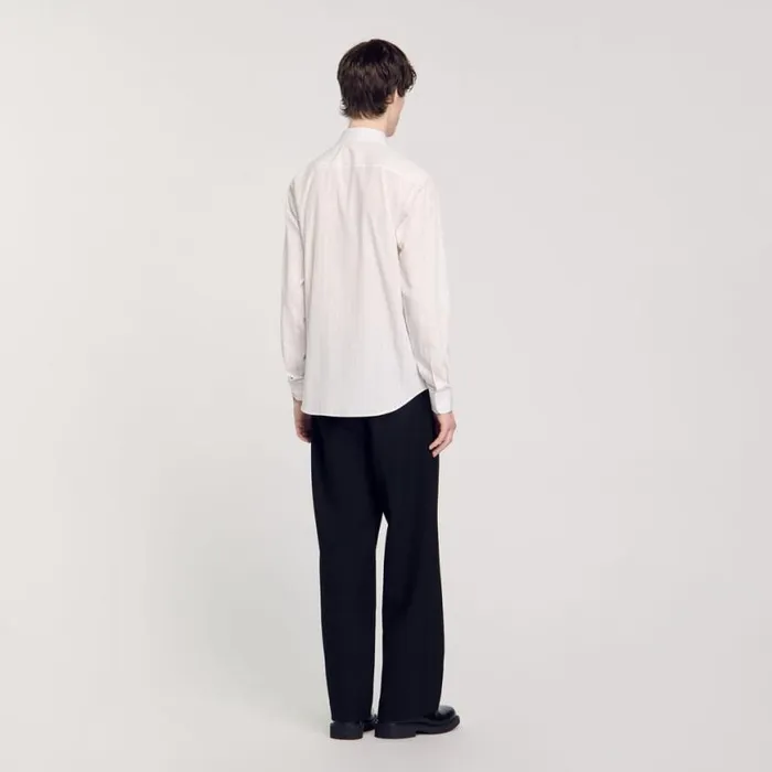 Men Shirts SANDRO Striped Shirt White