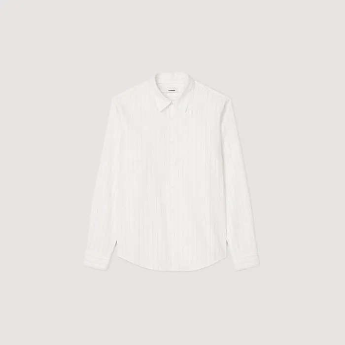 Men Shirts SANDRO Striped Shirt White