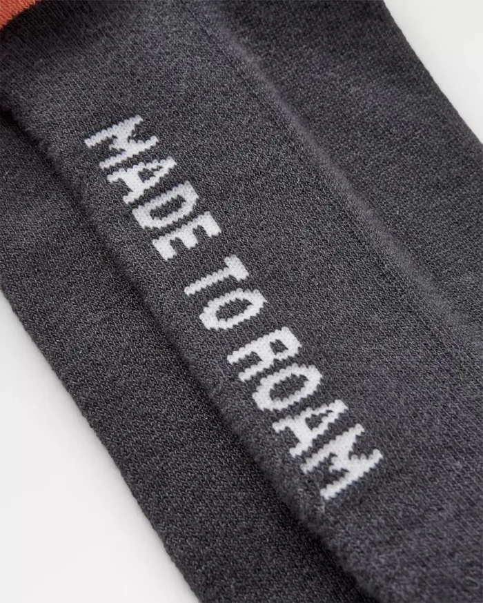 Men Socks Passenger Organic Midweight Crew Socks Charcoal Charcoal