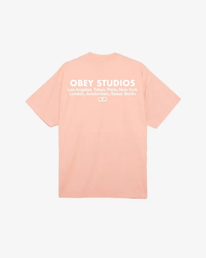 Men STUDIOS EYE HEAVYWEIGHT TSHIRT Peach Parfait OBEY Clothing TSHIRTS