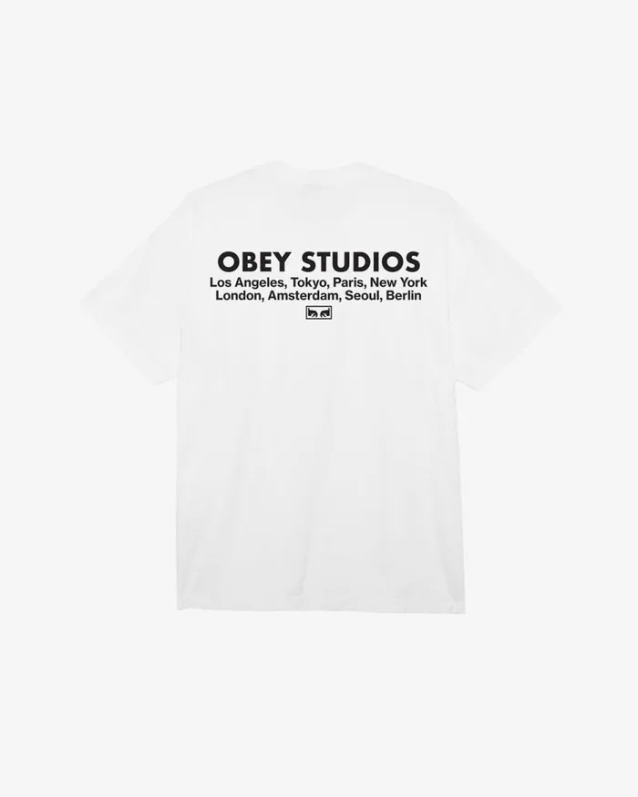 Men STUDIOS EYE HEAVYWEIGHT TSHIRT Peach Parfait OBEY Clothing TSHIRTS