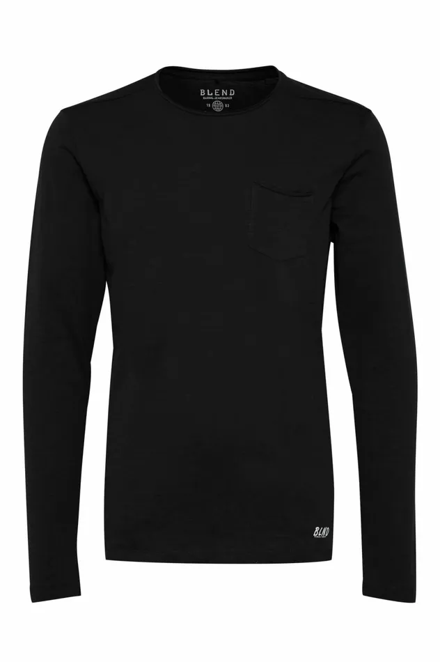 Men TShirts Blend BHNICOLAI Long Sleeved Tshirt Black