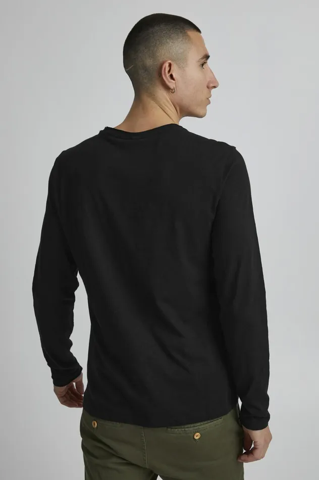 Men TShirts Blend BHNICOLAI Long Sleeved Tshirt Black