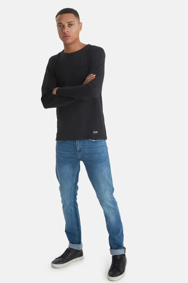 Men TShirts Blend BHNICOLAI Long Sleeved Tshirt Black