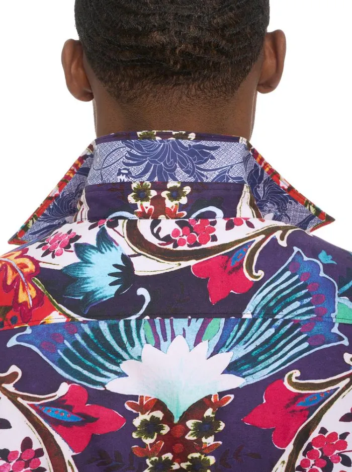 Men THE KENZI LONG SLEEVE BUTTON DOWN SHIRT Multi Robert Graham Button Down Shirts