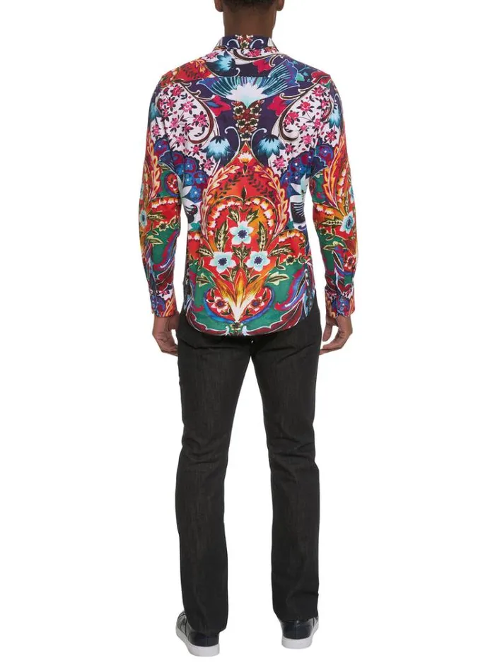 Men THE KENZI LONG SLEEVE BUTTON DOWN SHIRT Multi Robert Graham Button Down Shirts