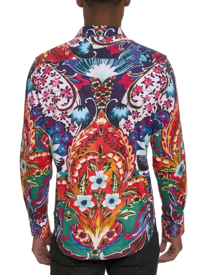 Men THE KENZI LONG SLEEVE BUTTON DOWN SHIRT Multi Robert Graham Button Down Shirts