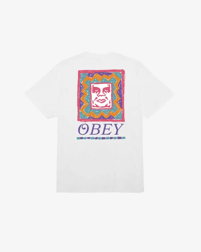 Men THROWBACK CLASSIC TSHIRT White OBEY Clothing TSHIRTS