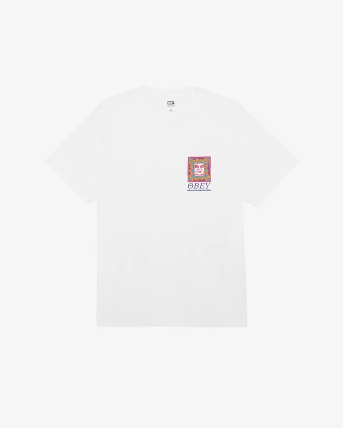 Men THROWBACK CLASSIC TSHIRT White OBEY Clothing TSHIRTS