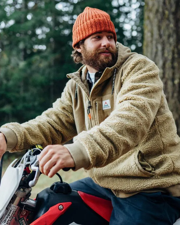 Men Tops Passenger Adventure Recycled DeepPile Sherpa Fleece Biscuit Biscuit