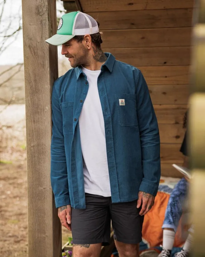 Men Tops Passenger Backcountry Cord Shirt Blue Steel Blue Steel
