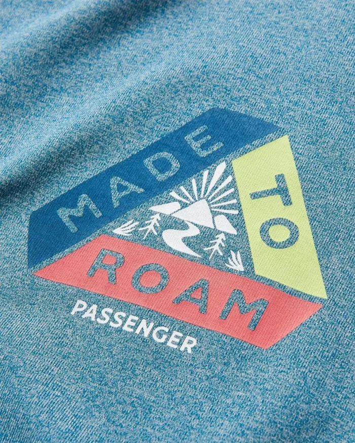 Men Tops Passenger Boardwalk Active Recycled Vest Blue Steel Marl Blue Steel Marl