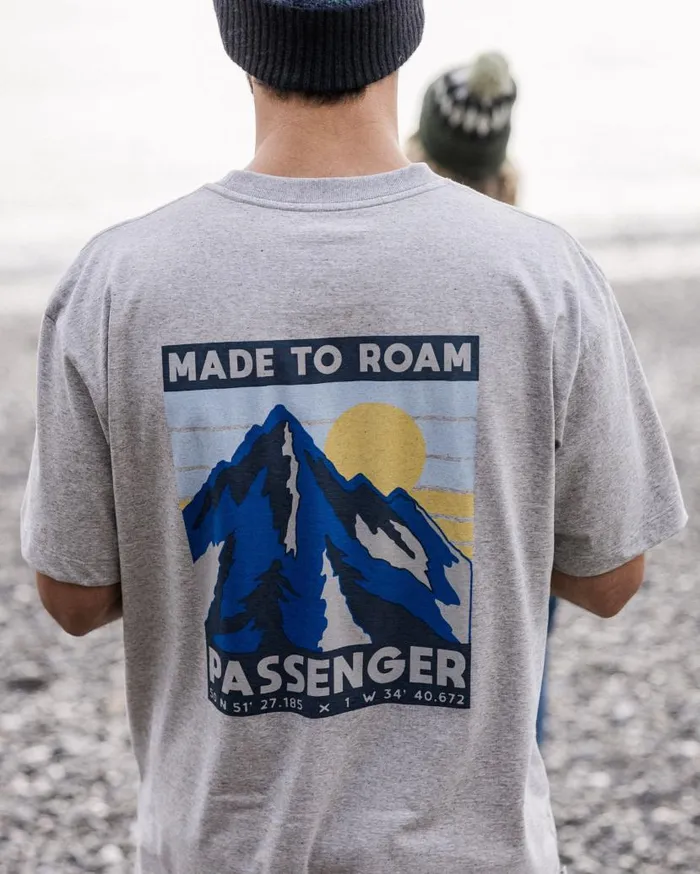 Men Tops Passenger Distance Organic Relaxed Fit TShirt Grey Marl Grey Marl