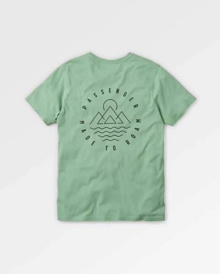 Men Tops Passenger Escapism Recycled Cotton TShirt Green Fig Green Fig