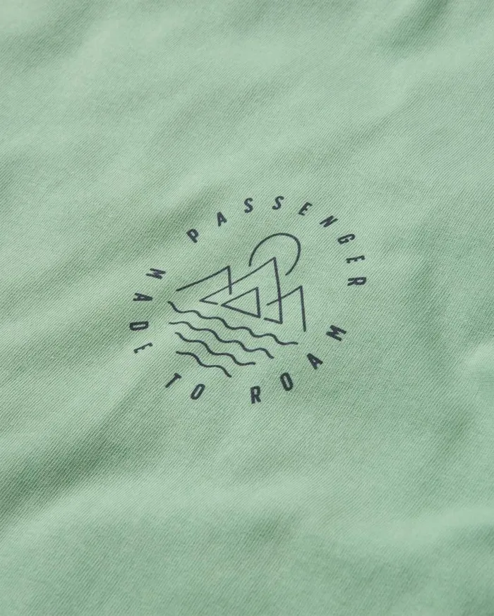 Men Tops Passenger Escapism Recycled Cotton TShirt Green Fig Green Fig