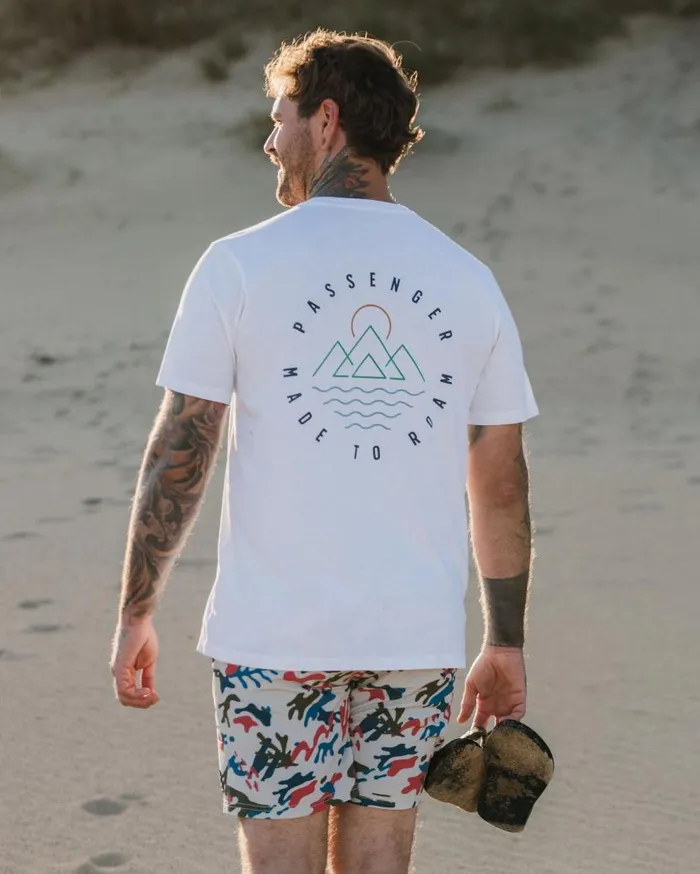 Men Tops Passenger Escapism Recycled Cotton TShirt White White