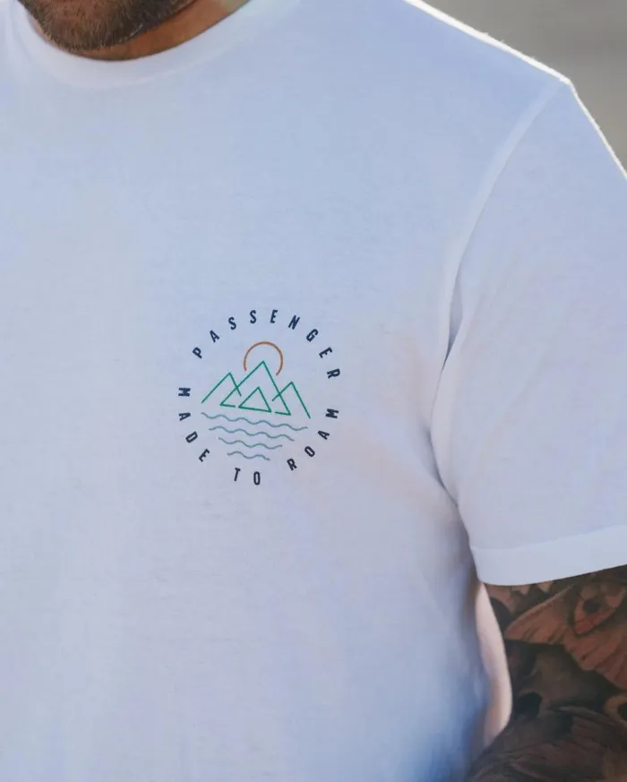 Men Tops Passenger Escapism Recycled Cotton TShirt White White