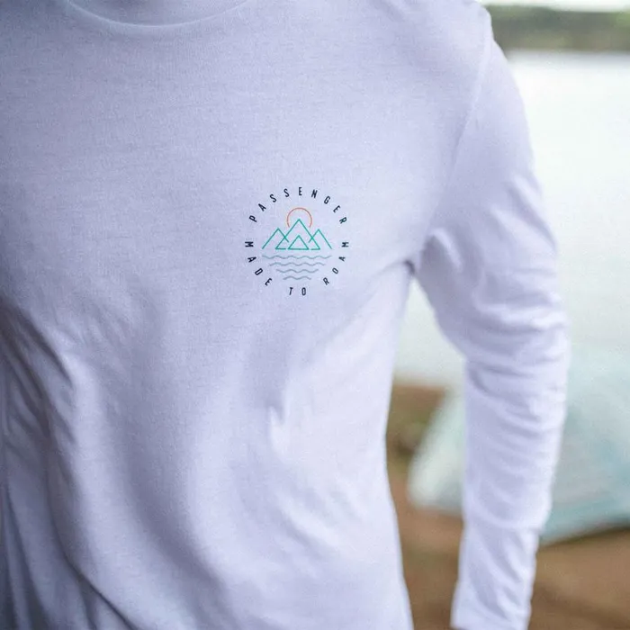 Men Tops Passenger Escapism Recycled LS TShirt White White