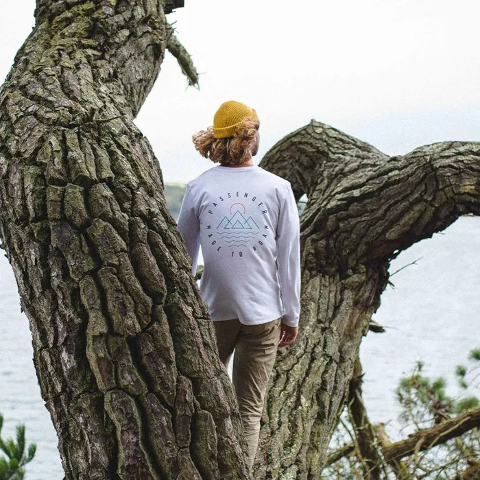 Men Tops Passenger Escapism Recycled LS TShirt White White