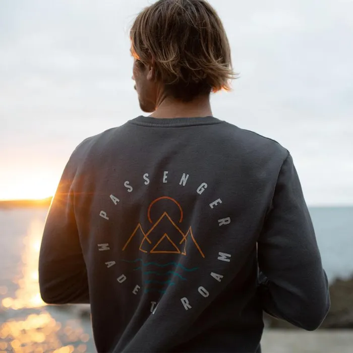 Men Tops Passenger Escapism Recycled Sweatshirt Faded Black Faded Black