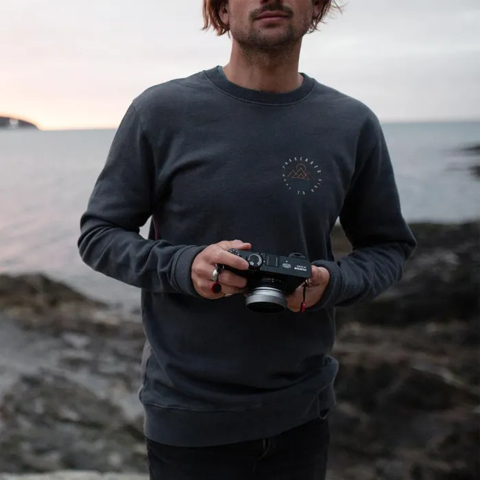 Men Tops Passenger Escapism Recycled Sweatshirt Faded Black Faded Black