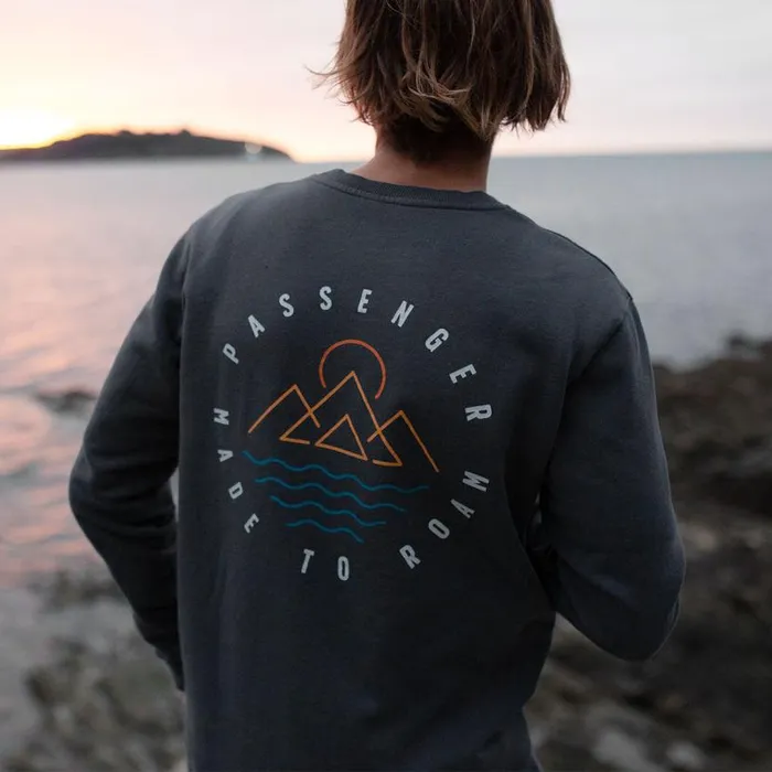 Men Tops Passenger Escapism Recycled Sweatshirt Faded Black Faded Black