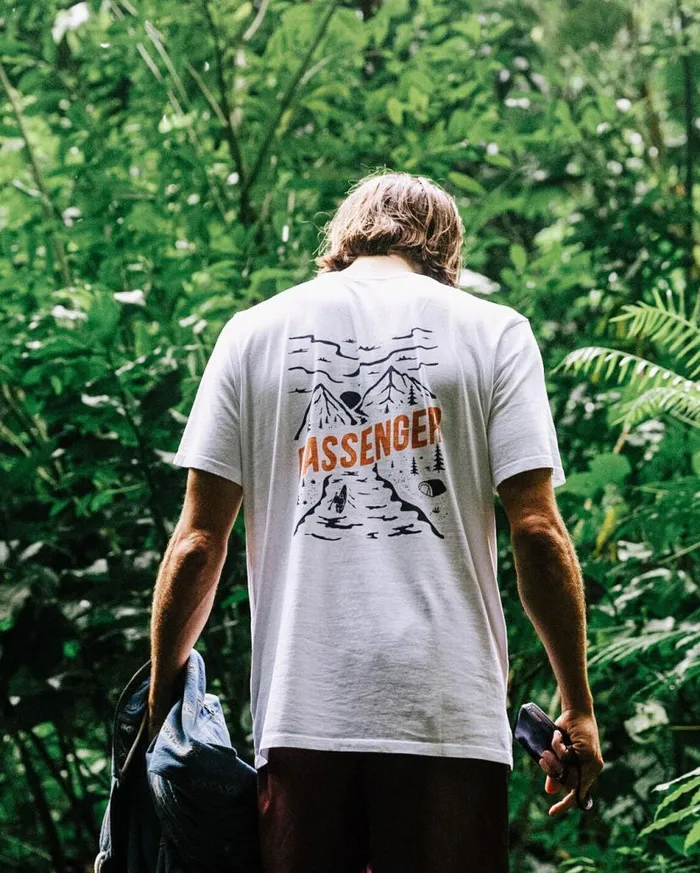 Men Tops Passenger Fjord Recycled Cotton TShirt White White