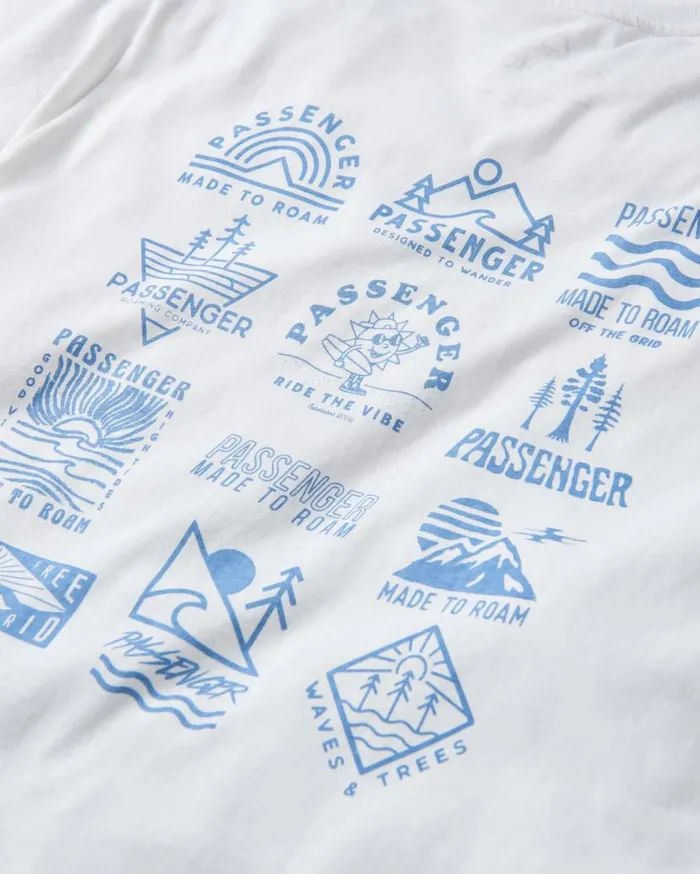 Men Tops Passenger Icon Recycled Cotton TShirt White White