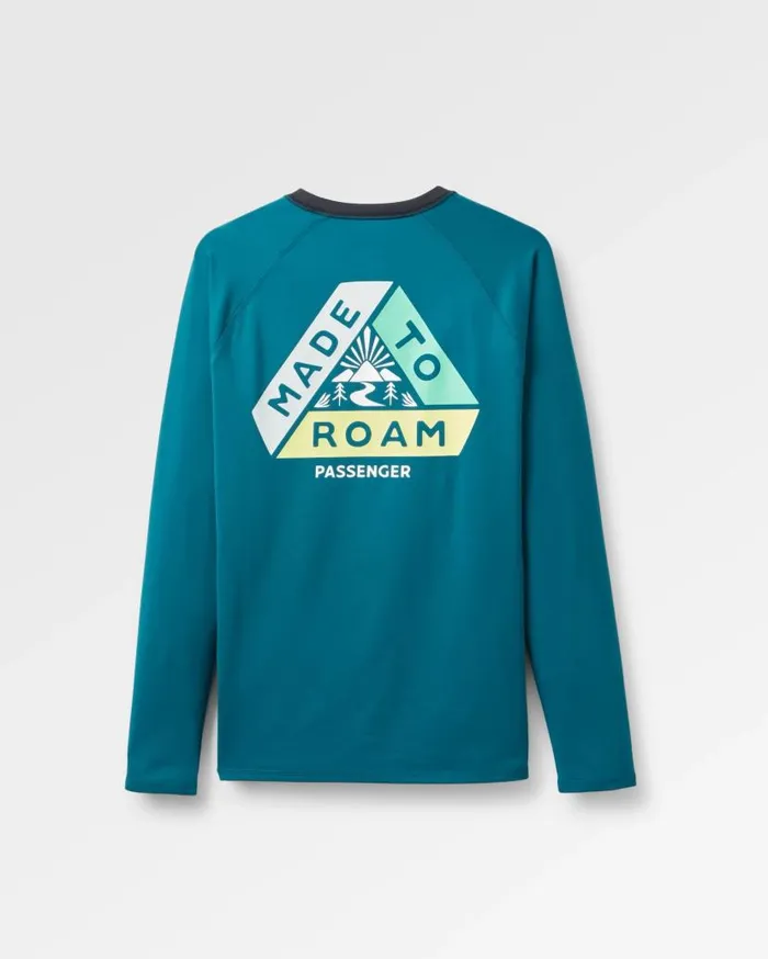 Men Tops Passenger Lakeside Recycled Active TShirt Tidal Blue Tidal Blue