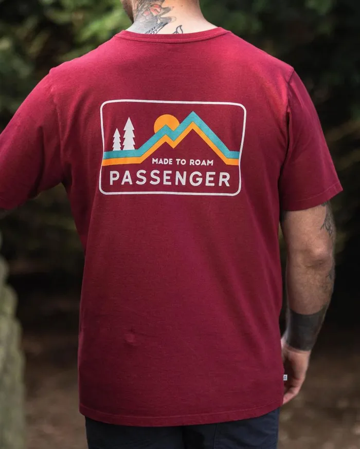 Men Tops Passenger Made To Roam Recycled Cotton TShirt Forest Berry Forest Berry