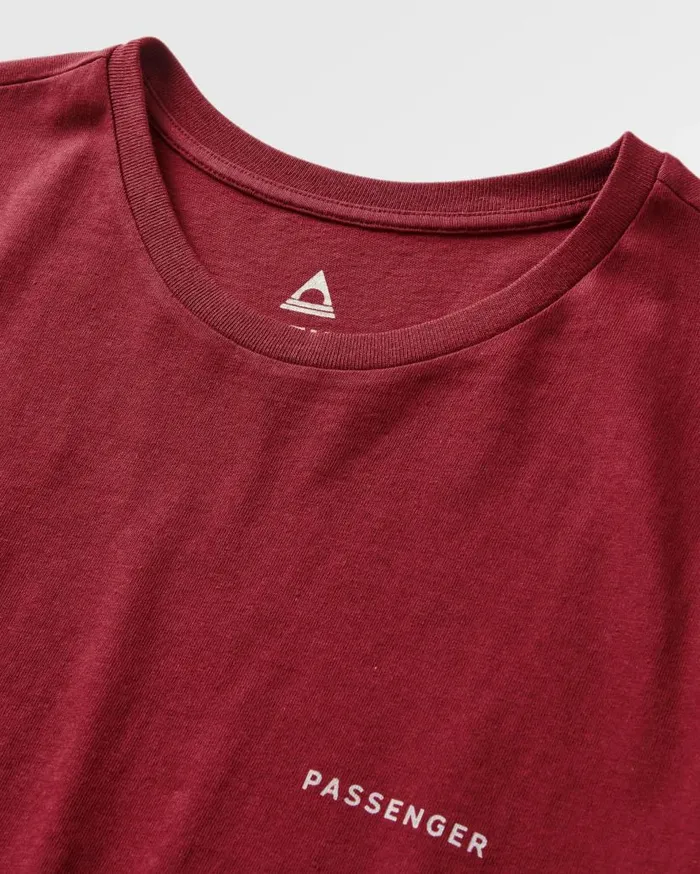 Men Tops Passenger Made To Roam Recycled Cotton TShirt Forest Berry Forest Berry