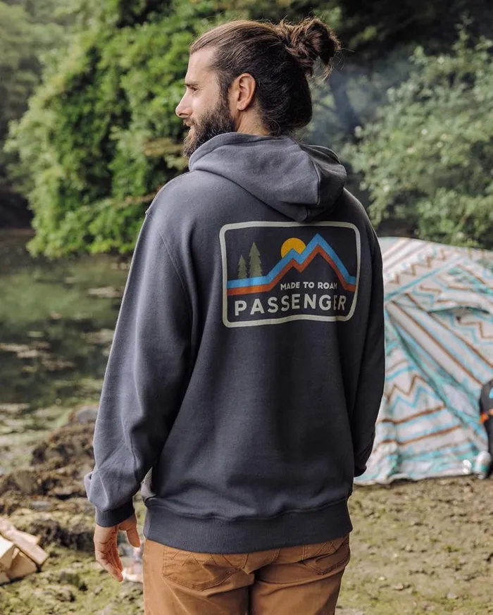 Men Tops Passenger Made To Roam Recycled Hoodie Faded Black Faded Black