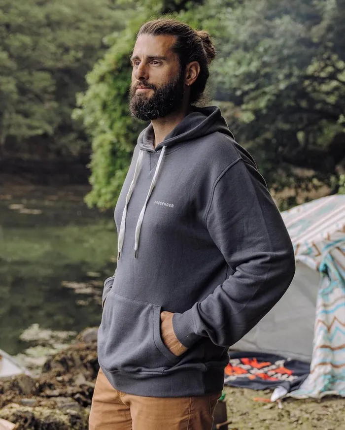 Men Tops Passenger Made To Roam Recycled Hoodie Faded Black Faded Black
